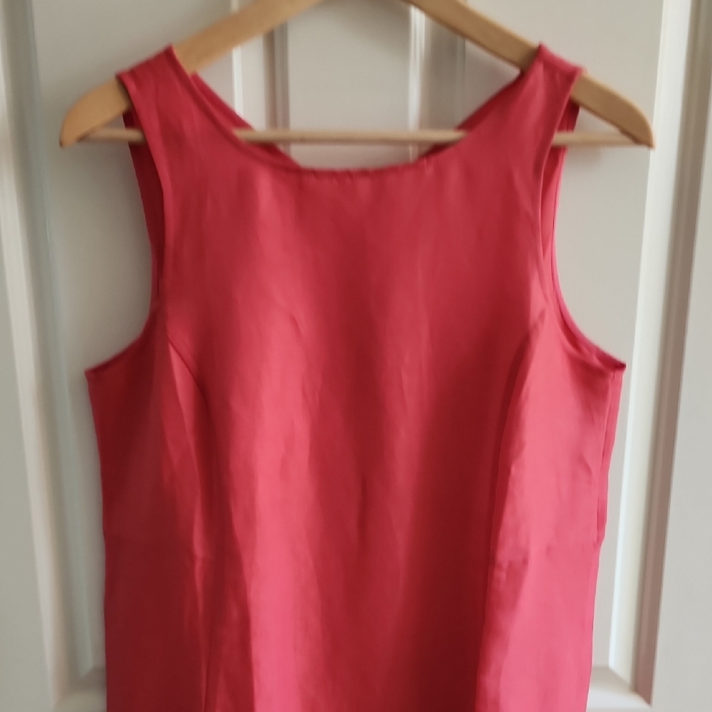 Sleeveless Pink Linen J.Jill Dress